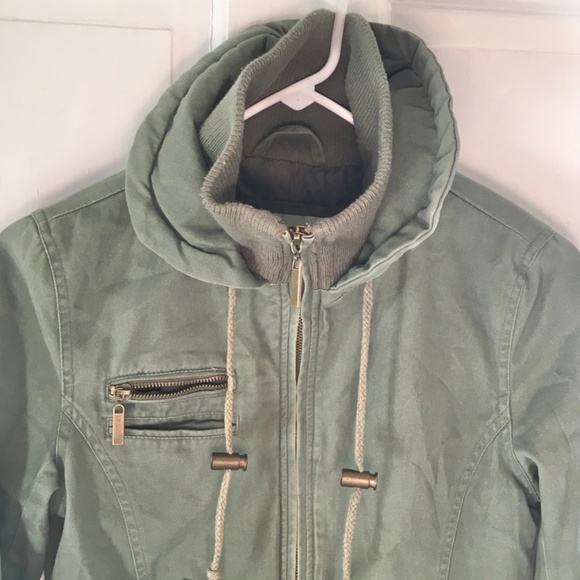 DELIA*S Army Green Military Bomber Jacket … - Picture 2 of 4